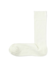 無印良品 | 紳士　光沢感のある綿糸で編んだ　足なり直角　リブ編み靴下(ソックス/靴下)
