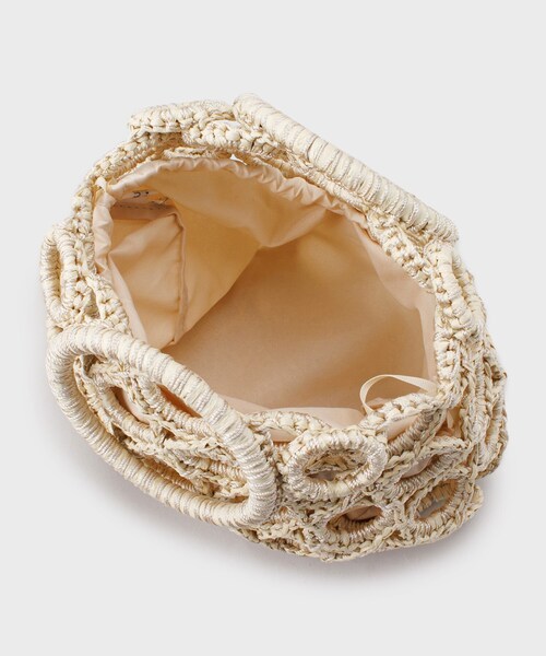 OPAQUE.CLIP（オペークドットクリップ）の「◆リングメッシュデザインバッグ（ハンドバッグ・レディース・ブラック/アイボリー・00）」の9枚目の写真