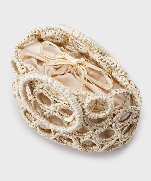 OPAQUE.CLIP（オペークドットクリップ）の「◆リングメッシュデザインバッグ（ハンドバッグ・レディース・ブラック/アイボリー・00）」の12枚目の写真