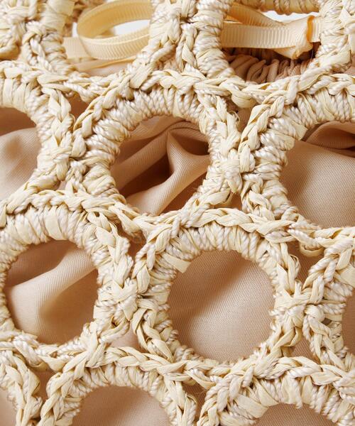 OPAQUE.CLIP（オペークドットクリップ）の「◆リングメッシュデザインバッグ（ハンドバッグ・レディース・ブラック/アイボリー・00）」の13枚目の写真