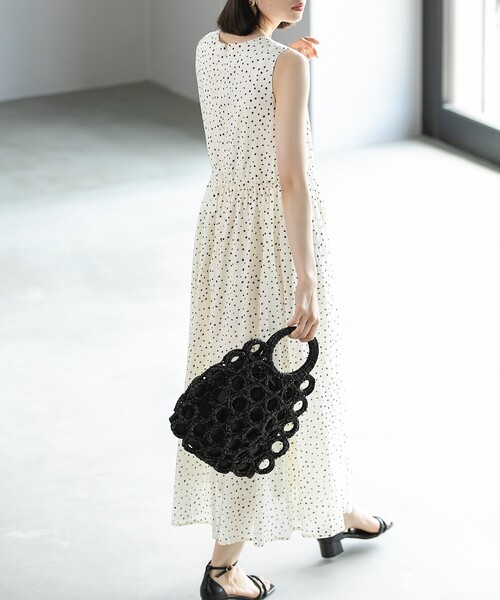 OPAQUE.CLIP（オペークドットクリップ）の「◆リングメッシュデザインバッグ（ハンドバッグ・レディース・ブラック/アイボリー・00）」の21枚目の写真