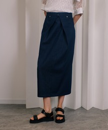 allureville | デニムライクフロントタックスカート(デニムスカート)