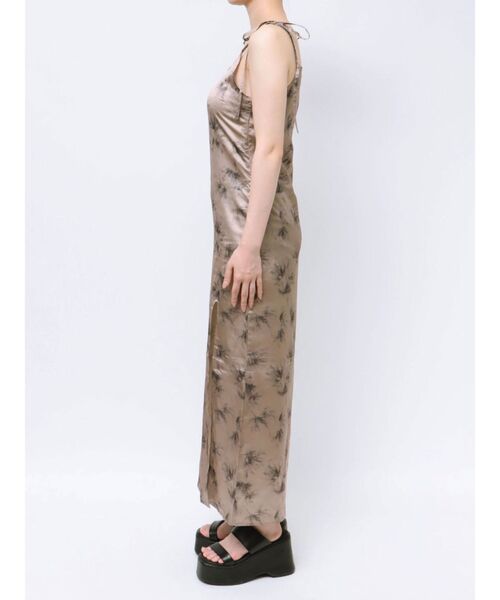 EMODA ロングワンピース EMODA ワンピース スキンラインリブスリットロングワンピース