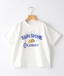 SHIPS KIDS:140～160cm /〈接触冷感/吸水速乾〉ピザ モチーフ 半袖 TEE