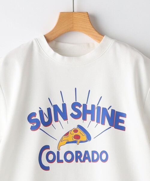 SHIPS（シップス）の「SHIPS KIDS:140～160cm /〈接触冷感/吸水速乾〉ピザ モチーフ 半袖 TEE（Tシャツ/カットソー・キッズ・ライトグリーン/ホワイト系・M/160/150/140）」の4枚目の写真