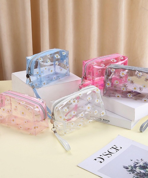 セール】Mignonjour/デイジー柄クリアポーチ M2428（ポーチ  