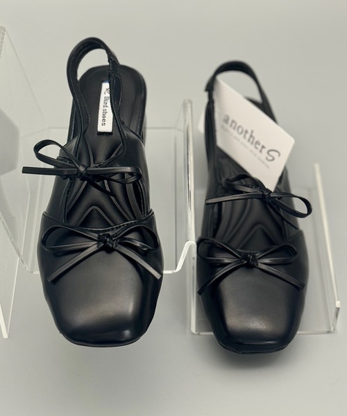 ANOTHER S（アナザーエス）の「メタリックバレエコアリボンサンダル（サンダル・レディース・ブラック/シルバー・37/38/39）」の12枚目の写真