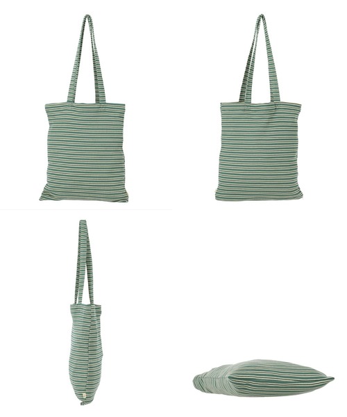 anap mimpi(アナップミンピ)の「ワッフル ボーダー トートバッグ(トートバッグ・レディース・ブラウン/ブルーグリーン・FREE)」の8枚目の写真