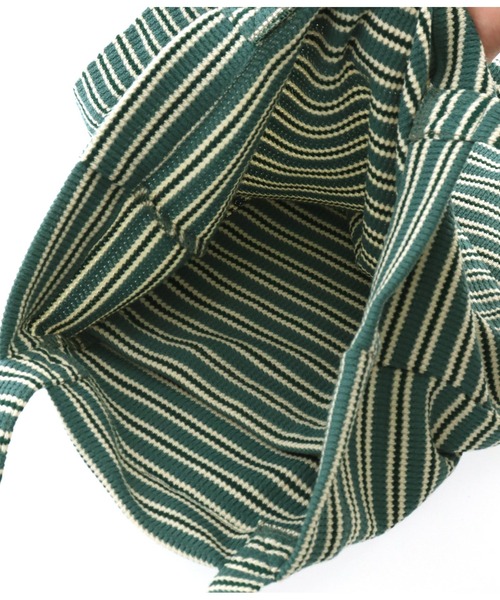 anap mimpi(アナップミンピ)の「ワッフル ボーダー トートバッグ(トートバッグ・レディース・ブラウン/ブルーグリーン・FREE)」の7枚目の写真