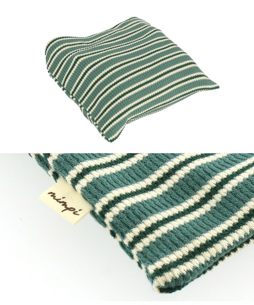 anap mimpi(アナップミンピ)の「ワッフル ボーダー トートバッグ(トートバッグ・レディース・ブラウン/ブルーグリーン・FREE)」の6枚目の写真