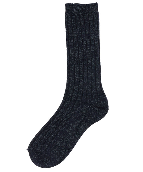 SLY(スライ)の「LAME RIB SOCKS(ソックス/靴下・レディース・ブラウン/グレー/ネイビー・FREE)」の3枚目の写真