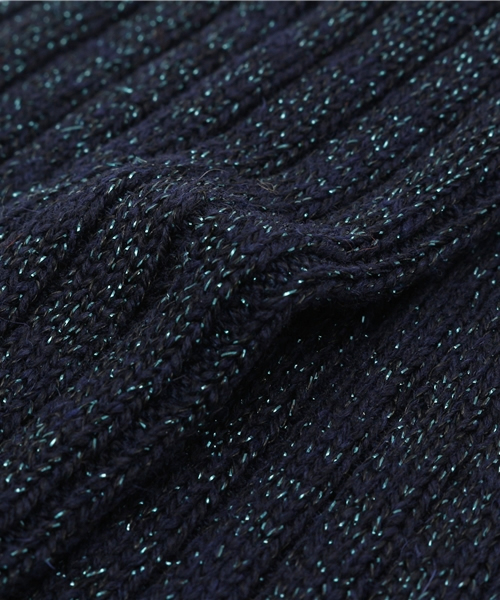 SLY(スライ)の「LAME RIB SOCKS(ソックス/靴下・レディース・ブラウン/グレー/ネイビー・FREE)」の6枚目の写真