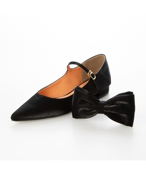 EVOL（イーボル）の「【EVOL】取り外し可リボン2cmヒールポインテッドパンプス IX5467（パンプス・レディース・シルバー/ゴールド/ブラック系その他/ブラック・24.5cm/23.5cm/22.5cm/22.0cm/24.0cm/23.0cm/25.0cm）」の10枚目の写真