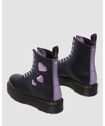 Dr. Martens ハートアクセントブーツ 紫 ジッパー ブーツ ドクターマーチン×ニードルズ「1460」8ホールブーツ、パープルの