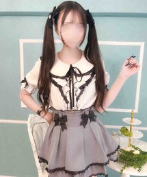 MA*RS】【もえにゃちゃんコラボ】チュール付きリボンスカパン