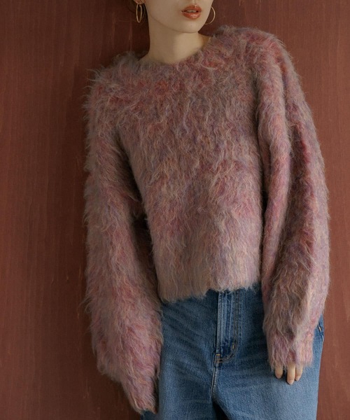 URBAN RESEARCH Sonny Label（アーバンリサーチサニーレーベル）の「カラーメランジ起毛プルオーバー（ニット/セーター・レディース・ブルー系その他/ピンク系その他/グリーン系その他・FREE）」の3枚目の写真