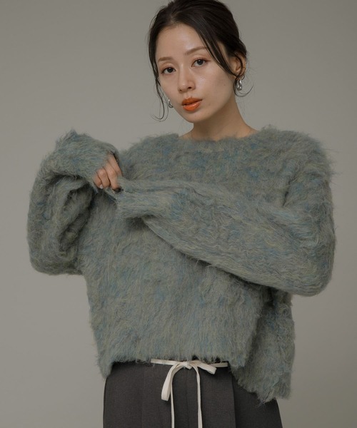 URBAN RESEARCH Sonny Label（アーバンリサーチサニーレーベル）の「カラーメランジ起毛プルオーバー（ニット/セーター・レディース・ブルー系その他/ピンク系その他/グリーン系その他・FREE）」の6枚目の写真