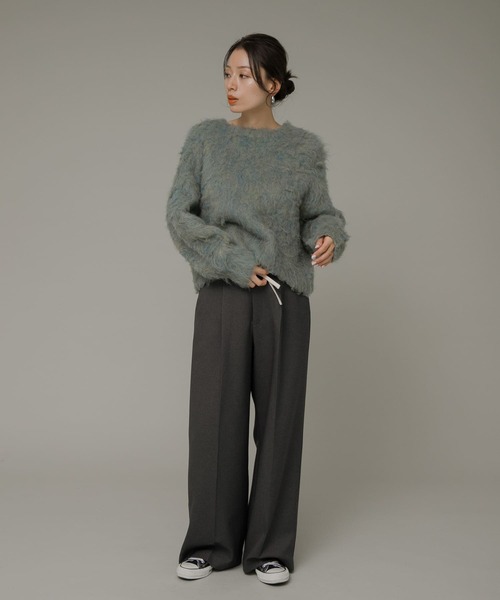URBAN RESEARCH Sonny Label（アーバンリサーチサニーレーベル）の「カラーメランジ起毛プルオーバー（ニット/セーター・レディース・ブルー系その他/ピンク系その他/グリーン系その他・FREE）」の10枚目の写真