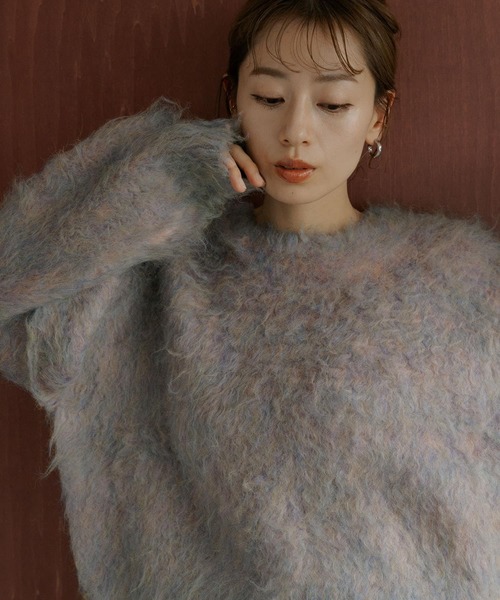 URBAN RESEARCH Sonny Label（アーバンリサーチサニーレーベル）の「カラーメランジ起毛プルオーバー（ニット/セーター・レディース・ブルー系その他/ピンク系その他/グリーン系その他・FREE）」の13枚目の写真