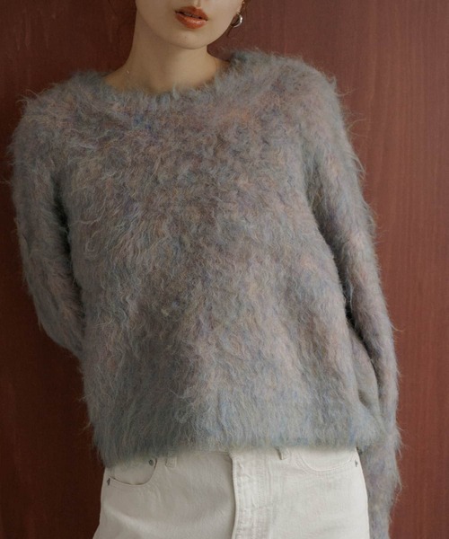 URBAN RESEARCH Sonny Label（アーバンリサーチサニーレーベル）の「カラーメランジ起毛プルオーバー（ニット/セーター・レディース・ブルー系その他/ピンク系その他/グリーン系その他・FREE）」の14枚目の写真