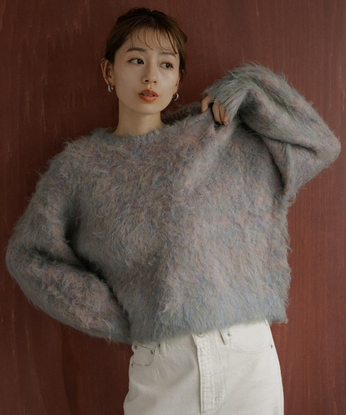 URBAN RESEARCH Sonny Label（アーバンリサーチサニーレーベル）の「カラーメランジ起毛プルオーバー（ニット/セーター・レディース・ブルー系その他/ピンク系その他/グリーン系その他・FREE）」の15枚目の写真
