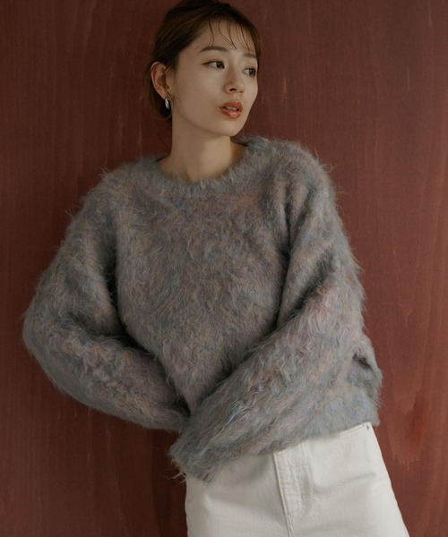 URBAN RESEARCH Sonny Label（アーバンリサーチサニーレーベル）の「カラーメランジ起毛プルオーバー（ニット/セーター・レディース・ブルー系その他/ピンク系その他/グリーン系その他・FREE）」の16枚目の写真