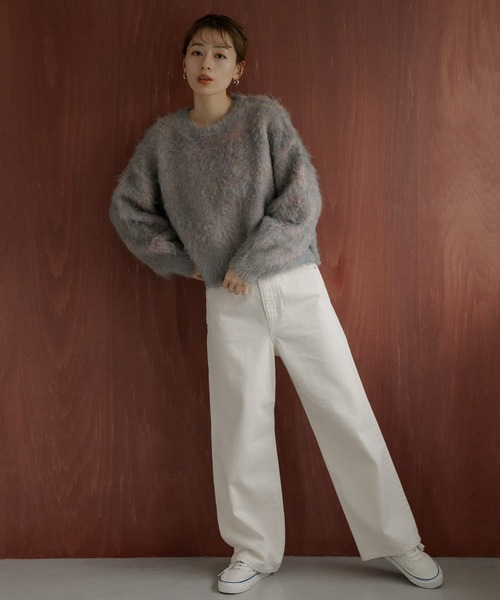 URBAN RESEARCH Sonny Label（アーバンリサーチサニーレーベル）の「カラーメランジ起毛プルオーバー（ニット/セーター・レディース・ブルー系その他/ピンク系その他/グリーン系その他・FREE）」の19枚目の写真