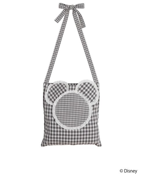 merry jenny（メリージェニー）の「MICKEY / フリルギンガムトート（ハンドバッグ・レディース・ブルー/ブラック/ピンク・FREE）」の4枚目の写真