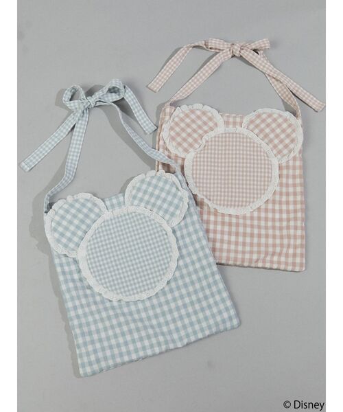 merry jenny（メリージェニー）の「MICKEY / フリルギンガムトート（ハンドバッグ・レディース・ブルー/ブラック/ピンク・FREE）」の3枚目の写真