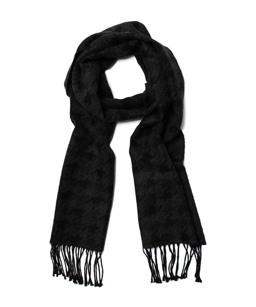 TORNADO MART(トルネードマート)の「TORNADO MART∴ハウンドトゥースJQストール(ストール/ショール・メンズ・ブラック/ホワイト・F)」の1枚目の写真