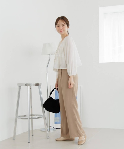 flower（フラワー）の「スウィートチュールブラウス（シャツ/ブラウス・レディース・ピンク/アイボリー・FREE）」の8枚目の写真