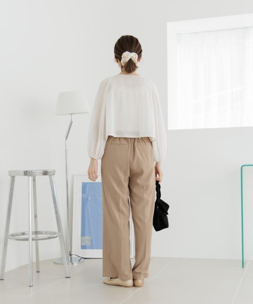 flower（フラワー）の「スウィートチュールブラウス（シャツ/ブラウス・レディース・ピンク/アイボリー・FREE）」の9枚目の写真