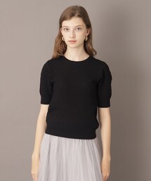 DRESSTERIOR | 【洗える/4色展開】レース編みハーフスリーブニット(ニット/セーター)