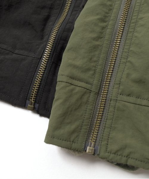 GLAZOS（グラソス）の「【大人向けサイズあり】【リバーシブル】MA-1（ブルゾン・キッズ・カーキ/ブラック・M/S/LL/L）」の12枚目の写真