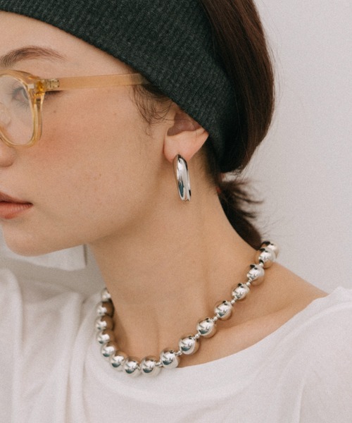 HANNE（アン）の「BIGボールチェーンネックレス（ネックレス・レディース・シルバー/ゴールド・FREE）」の3枚目の写真