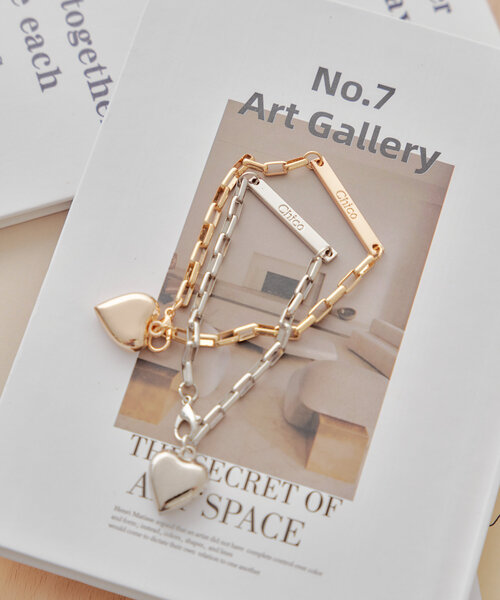 Chico（チコ）の「【完売カラー再販開始！】Chicoプレート付ブレスレット（イヤリング・レディース・シルバー/ゴールド・FREE）」の8枚目の写真