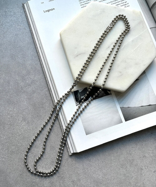 DouDou(ドゥドゥ)の「4ミリボールチェーンロングネックレス(ネックレス・レディース・シルバー/ゴールド・FREE)」の14枚目の写真