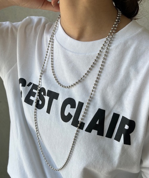 DouDou(ドゥドゥ)の「4ミリボールチェーンロングネックレス(ネックレス・レディース・シルバー/ゴールド・FREE)」の2枚目の写真