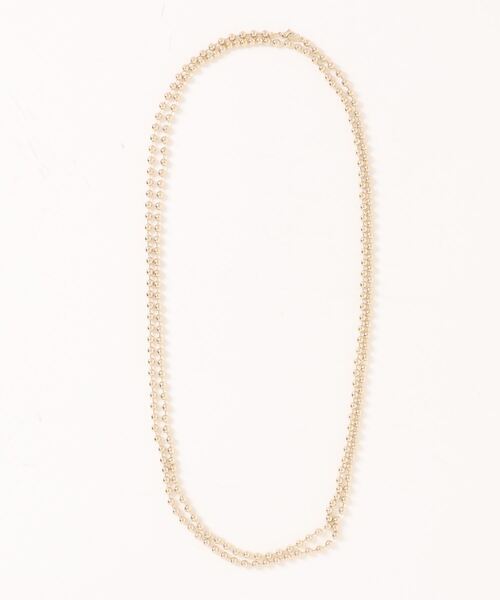 DouDou(ドゥドゥ)の「4ミリボールチェーンロングネックレス(ネックレス・レディース・シルバー/ゴールド・FREE)」の11枚目の写真