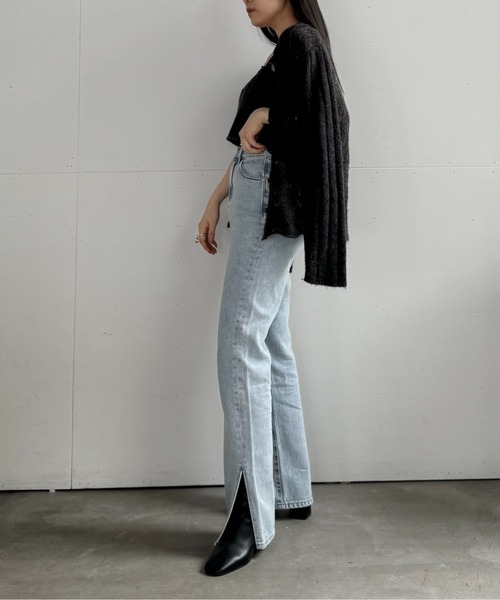 WILLFULLY（ウィルフリー）の「sheer crochet collar knit piping bustier set（ニット/セーター・レディース・チャコールグレー/ナチュラル/ミックスグレー・FREE）」の20枚目の写真