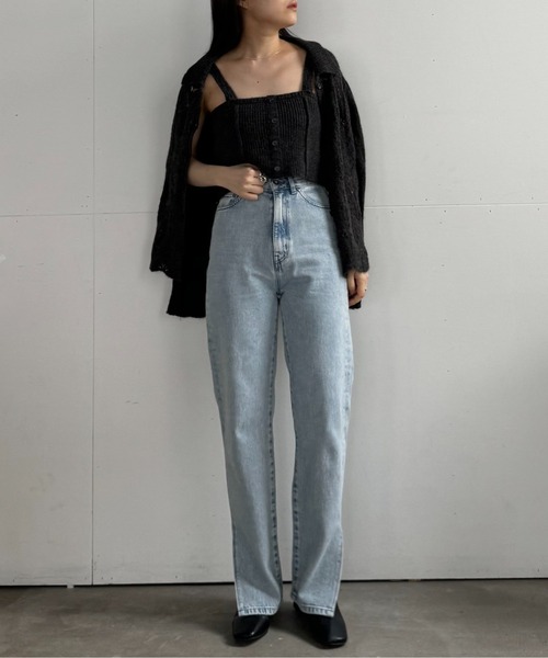 WILLFULLY（ウィルフリー）の「sheer crochet collar knit piping bustier set（ニット/セーター・レディース・チャコールグレー/ナチュラル/ミックスグレー・FREE）」の21枚目の写真