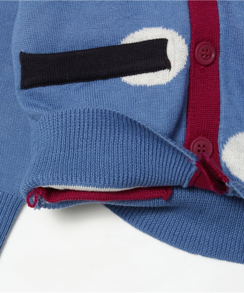 RUGGEDWORKS（ラゲッドワークス）の「ドットVネックニットカーディガン(80～140㎝)（ニット/セーター・キッズ・ネイビー/ブルー・100cm/90cm/140cm/110cm/120cm/130cm/80ｃｍ）」の8枚目の写真