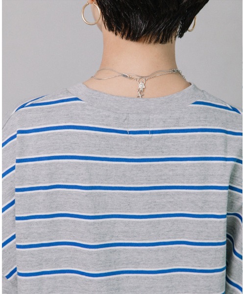 SUWDEE(スーディー)の「border loose tee(Tシャツ/カットソー・レディース・グレー/グリーン・FREE)」の18枚目の写真