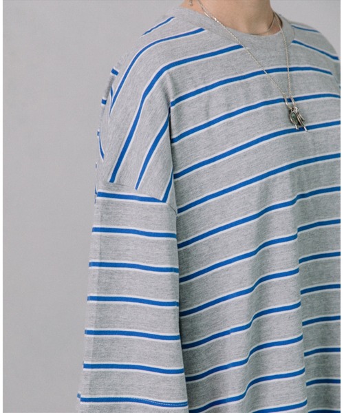 SUWDEE(スーディー)の「border loose tee(Tシャツ/カットソー・レディース・グレー/グリーン・FREE)」の17枚目の写真