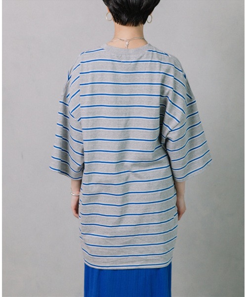 SUWDEE(スーディー)の「border loose tee(Tシャツ/カットソー・レディース・グレー/グリーン・FREE)」の15枚目の写真