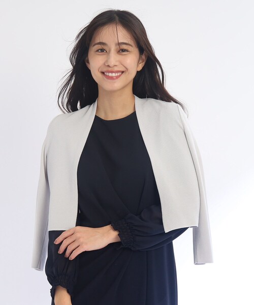 【セール】【洗える／日本製】ワンピース羽織におすすめ！ジャケットライクのショート丈ボレロ（カーディガン/ボレロ）｜COUP DE CHANCE（クードシャンス）