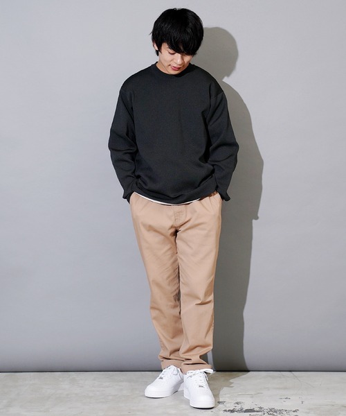 jiggys shop（ジギーズショップ）の「パフカルウォッシャブルミラノリブクルーネックニットセーター（ニット/セーター・メンズ・ブラック/グレー系その他/チャコールグレー/ホワイト/ブルー系その他・SMALL/MEDIUM/LARGE/X-LARGE）」の6枚目の写真