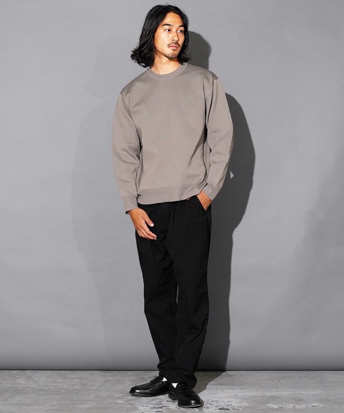 jiggys shop（ジギーズショップ）の「パフカルウォッシャブルミラノリブクルーネックニットセーター（ニット/セーター・メンズ・ブラック/グレー系その他/チャコールグレー/ホワイト/ブルー系その他・SMALL/MEDIUM/LARGE/X-LARGE）」の10枚目の写真