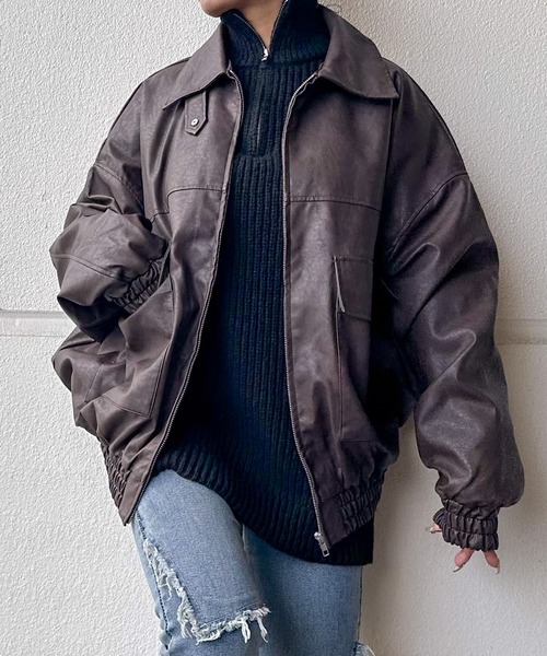SpRay（スプレイ）の「ヴィンテージレザーブルゾン（ブルゾン）」 - WEAR