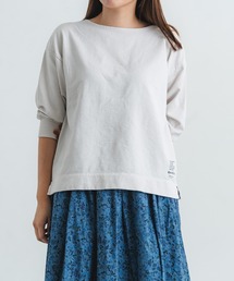quadro（クオドロ）の「スーパーインレイ7分袖ボートネックプルオーバー（Tシャツ/カットソー）」